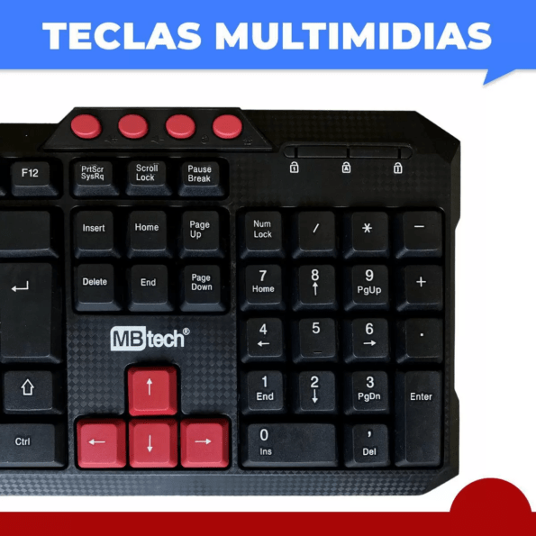 Teclado Game Multimidia Shortcut Usb K5 Mb54155 Mb54155 (2)