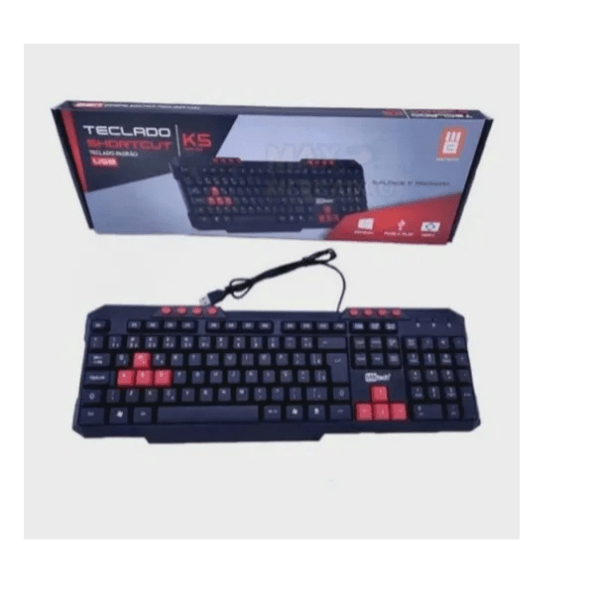 Teclado Game Multimidia Shortcut Usb K5 Mb54155 Mb54155 (3)