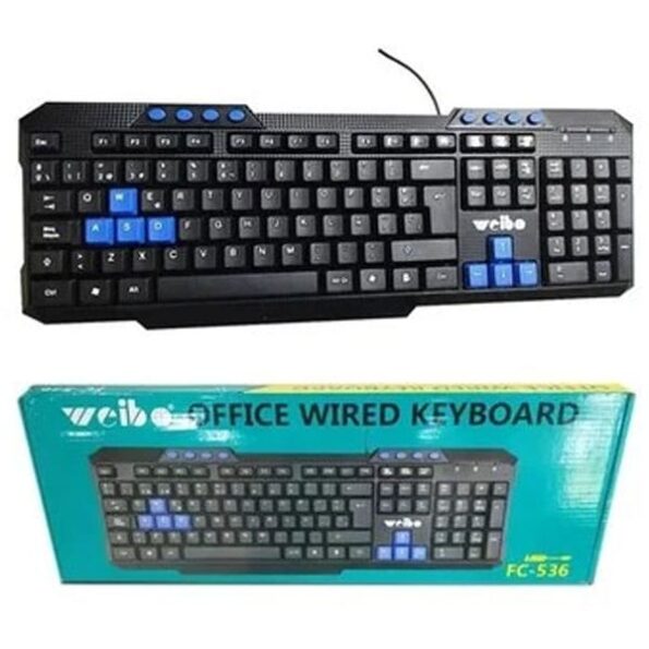 Teclado Weibo Office Wired Usb Com Fio Fc-536 Promoçao (2)