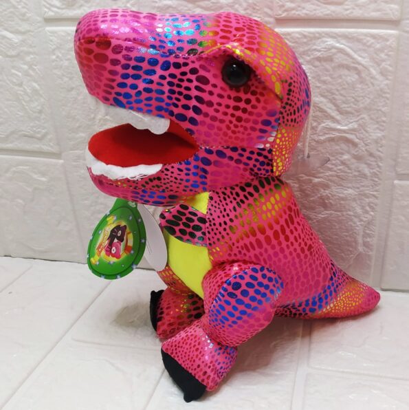 Urso De Pelucia Diversos 16cm A 22cm 1410-1 Tuka Toy – Dinossauro Colorido (1)