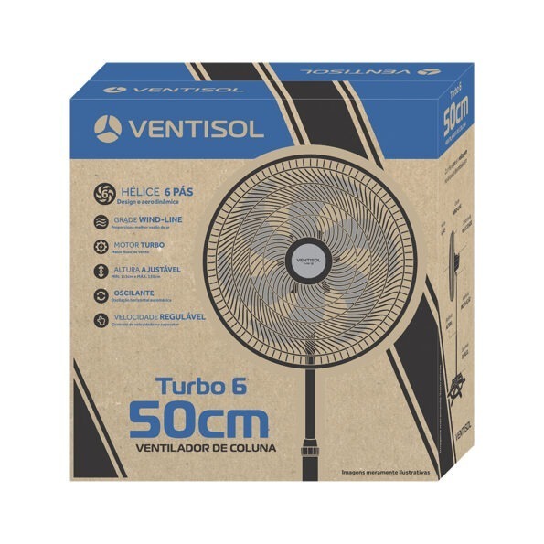 Ventilador Osc Coluna Turbo 6p 50cm Preto 110v Ventisol (2)