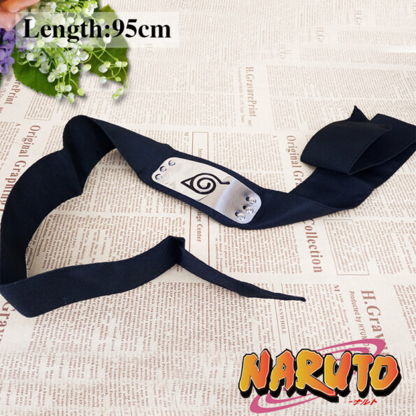 bandana faixa naruto vilas folha metal 4cm 10cm – 3