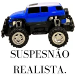 carro de controle remoto possantes 7 fu a pilha wb3780 22cm-renegate jeep azul