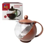 chaleira de vidro com infusor 750ml fuy1692