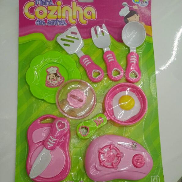 kit mini cozinha brinquedo fogaozinho wb5807 10pçs