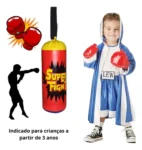 kit saco boxe infantil 31x11cm well kids wb7955
