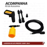 lavadora de alta pressão com jato vap regulável 1200w kala- 41