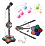 microfone infantil pedestal mp3 88cmx21cm fu3306 preto.1