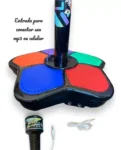 microfone infantil pedestal mp3 88cmx21cm fu3306 preto.1