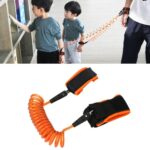 pulseira para segurança infantil – cordão guia de pulso bebê- laranja (1)