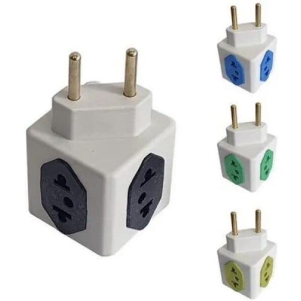 Adaptador Bejamim 10a 20a 4 Tomadas Estrela (2)