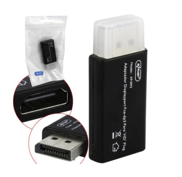 Adaptador Display Port X Hdmi Fêmea Kp-5043 – Knup (2)
