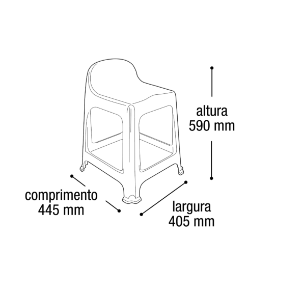 Banqueta Com Encosto Preta 25638 Arqplast (2)