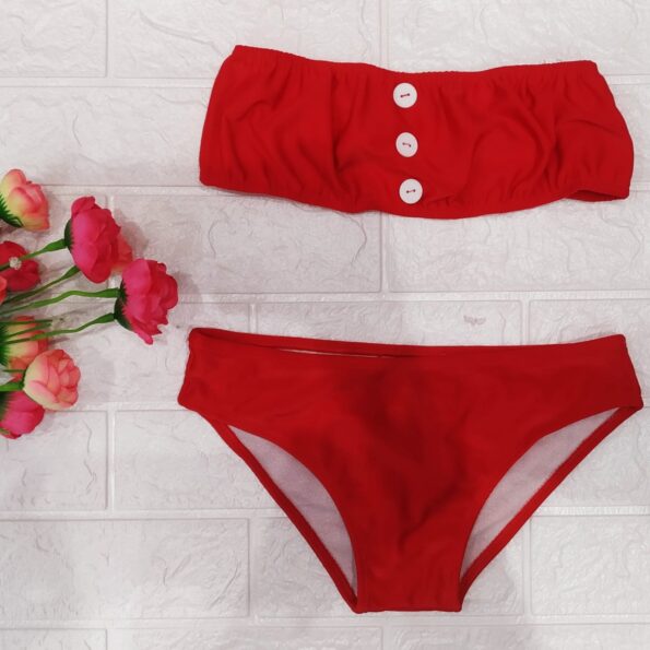 Biquine Adulto Top Básico – Vermelho