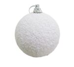 Bola De Natal Luxo Com Glitter N.6 Com 6 Pçs Nt19001 Branca (1)