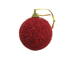 Bola De Natal Luxo Com Glitter N.6 Com 6 Pçs Nt19005 Vermelh (1)