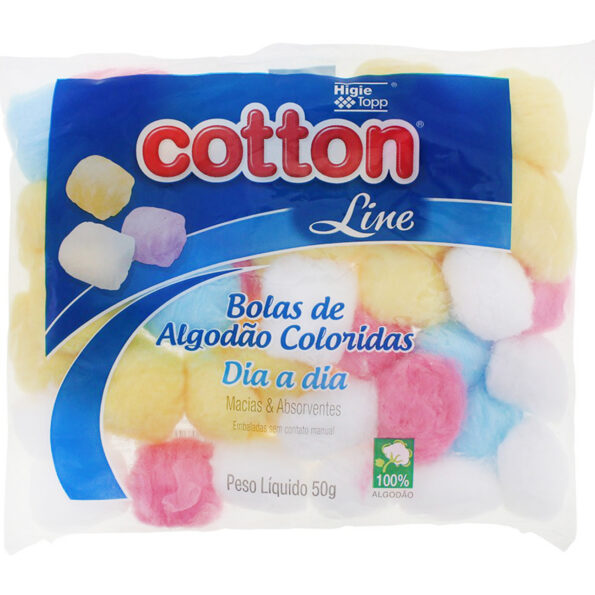 Bolas De Algodão Coloridas Cotton Line 40g