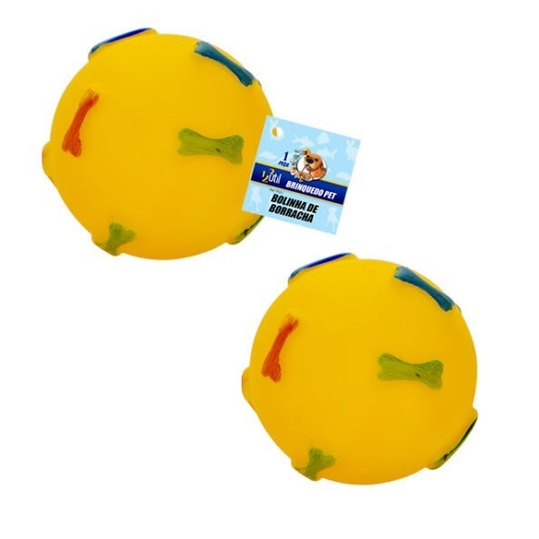 Brinquedo Pet Bolinha De Borracha Sonora P Cachorros – 123 Util