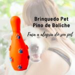 Brinquedo Pet – Pino De Boliche De Borracha Laranja Com Som (1)