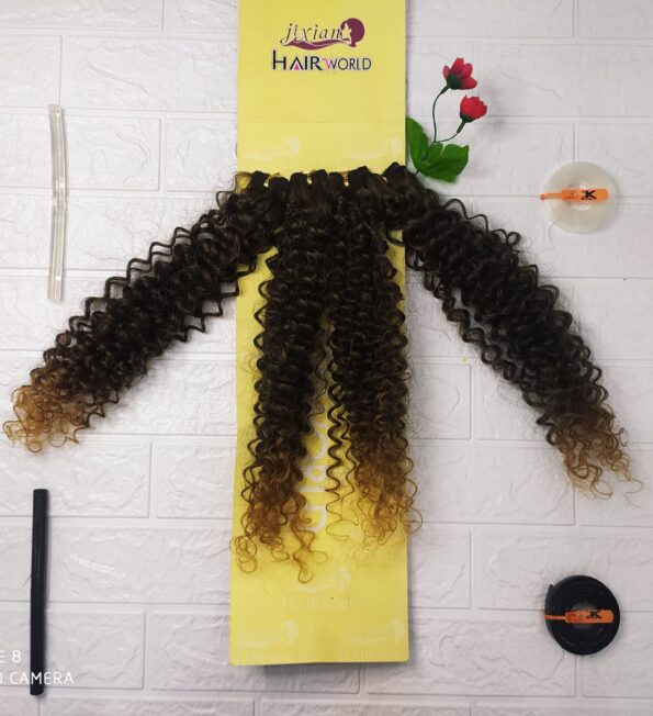 Cabelo Cacheado Organico 120g 55cm Em Tela Jixian Hair World – Cor. (t4-27) (2)