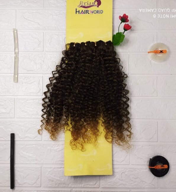 Cabelo Cacheado Organico 120g 55cm Em Tela Jixian Hair World – Cor. (t4-27) (3)