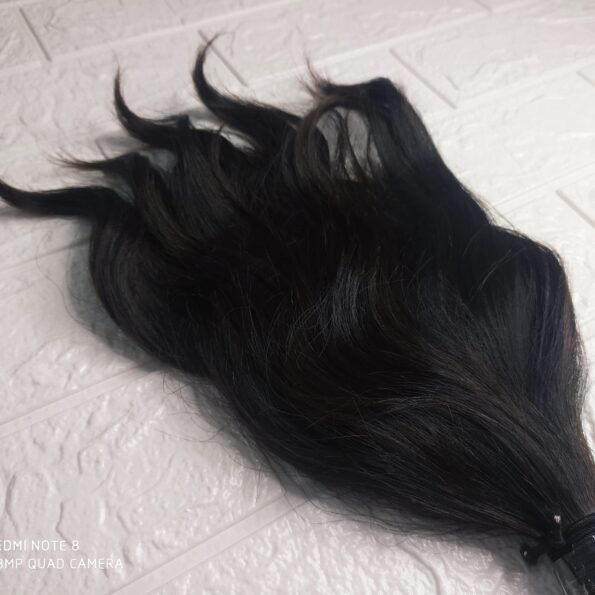 Cabelo Humano 35cm 126g 5,00 Castanho Claro, Leve Ondulado, Regional (3)