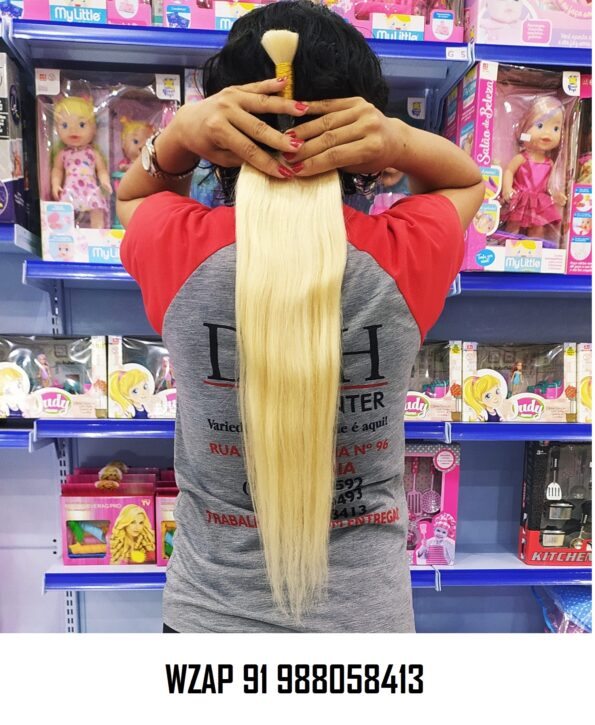 Cabelo Humano 60cm 100g 13,75g Loiro Leve Ondulado Dh Dourada – Fone (2)