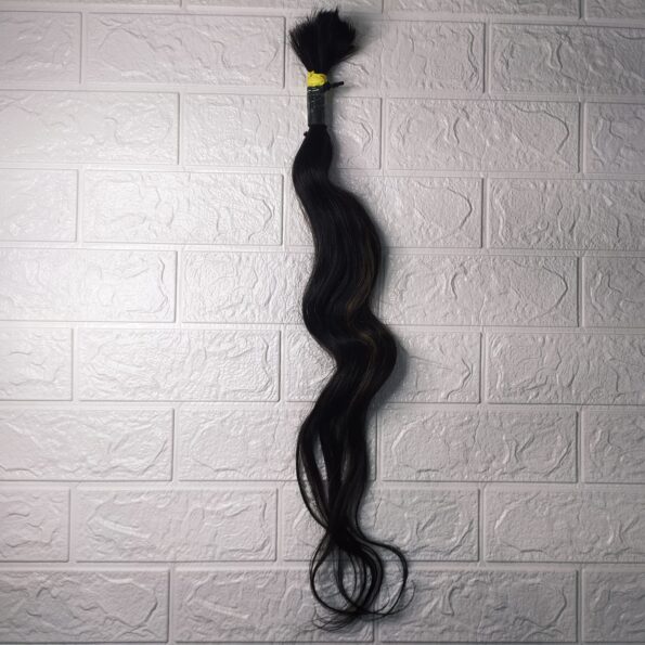 Cabelo Humano 65cm 10,00 Preto Leve Ond, Não Virgem (1)