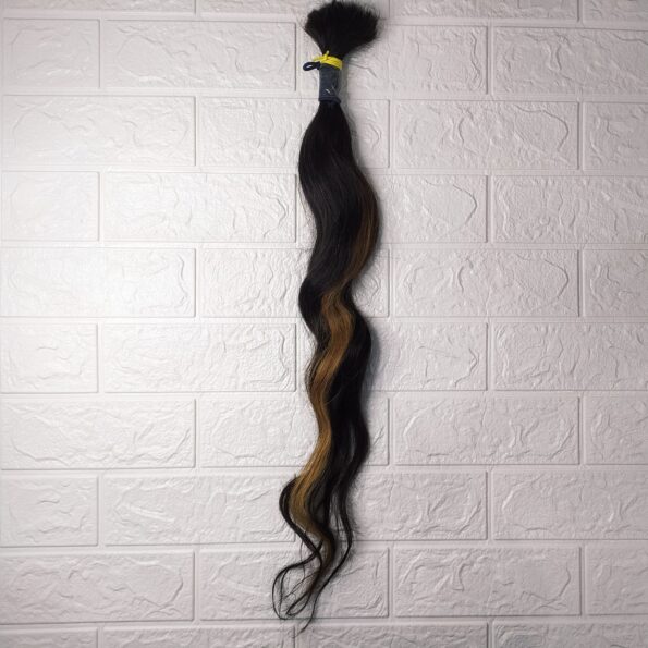 Cabelo Humano 65cm 84g 10,00 Preto Leve Ond, Não Virgem (1)