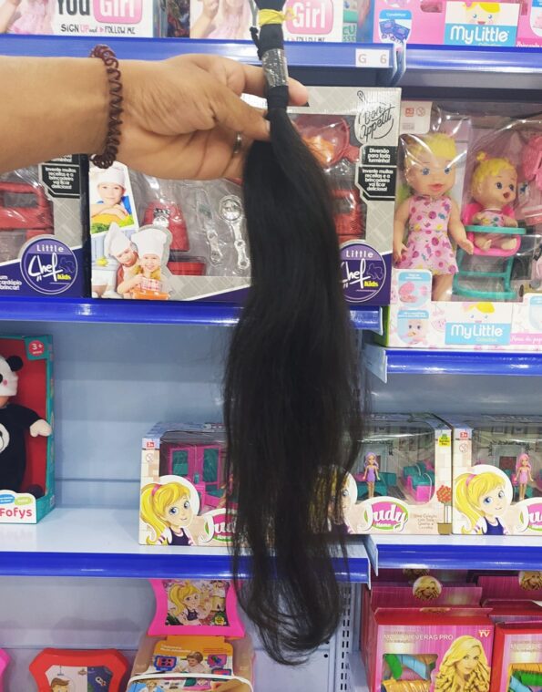 Cabelo Humano Barato 50cm 44g 6,00 Regional Liso Leve Ondulado Castanho Medio (2)