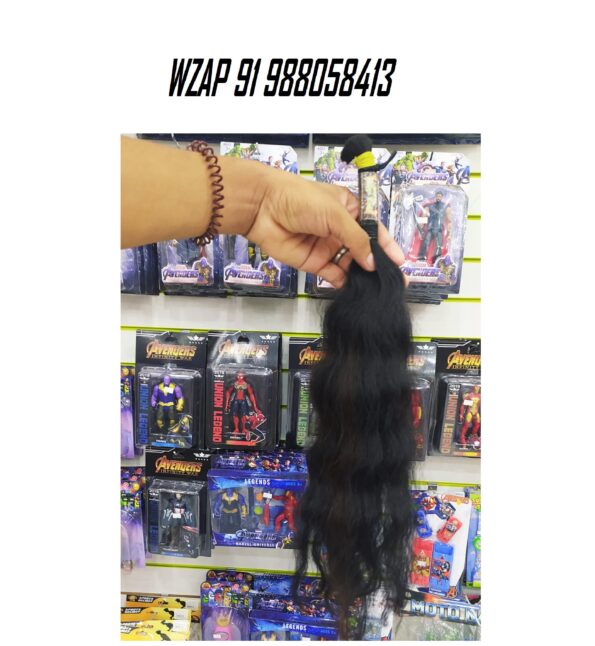 Cabelo Humano Brasileiro 50cm 47g 10,70g Preto, Ondulado – Fone (2)
