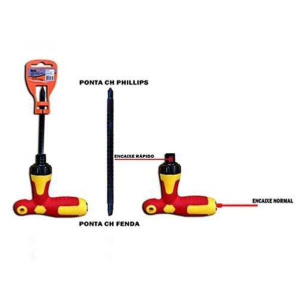 Chave T De Ponta Dupla Fenda Philips Preta Pro Bfh1468 (2)