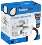 Conjunto De Pote Redondo Inox Ctampa Fxh317 Homeflex (1)