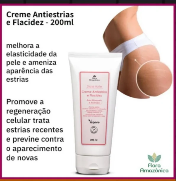 Creme Antiestrias E Flacidez Dia E Noite- Vegano 200ml Promoç