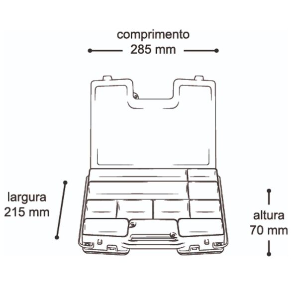 Estojo Organizador Double Case 8001 11 25393 285x215x70 (3)