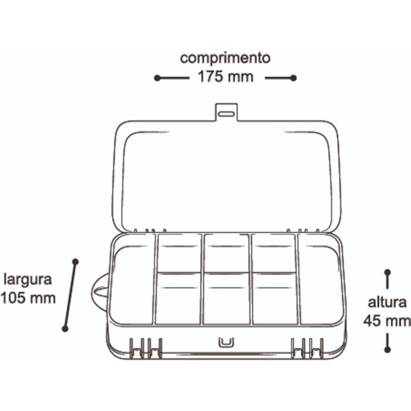 Estojo Organizador Para Pesca Mini Double Case 8002 – Arqplast (6)