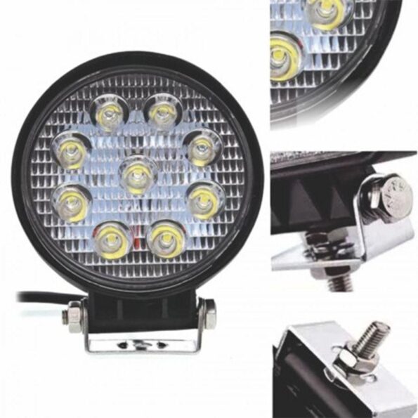 Farol Auxiliar Redondo Carro Briwax 27watt 4 Ledfk-y0527w (2)