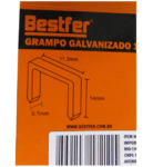 Grampo Galvanizado 14mm Tapeceiro U 1000 Unidades Bestfer (1)