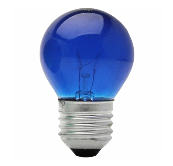 Lampada Bolinha Colorida Decorativa E27 15w 127v Bfh1150 – Cor Azul Claro