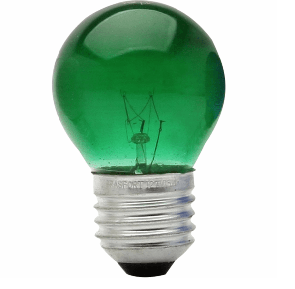 Lampada Bolinha Colorida Decorativa E27 15w 127v Bfh1150 – Cor Verde (1)