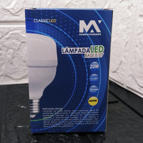 Lampada Led 20w Base E-27 6500k 25.000h Biv Maxmidia (1)