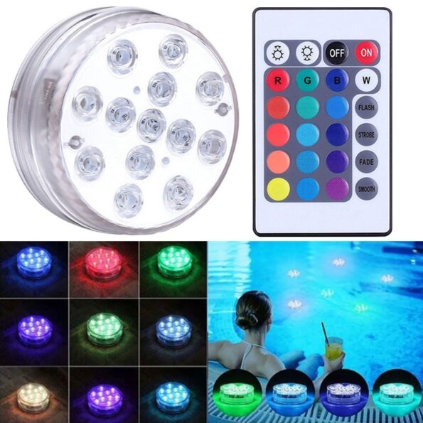 Led Submersa Piscina Com Controle Ds11277. 1und (5)