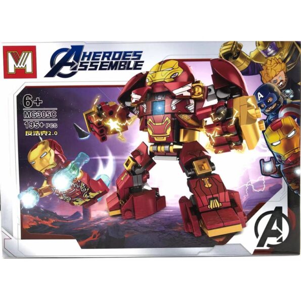 Lego Heroes Versão Robo Mg305 Homem De Ferro 195pçs