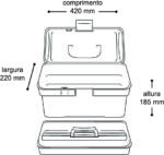 Maleta De Ferramenta Futura 6040 16′ 22x42x18,5cm 25398 (1)
