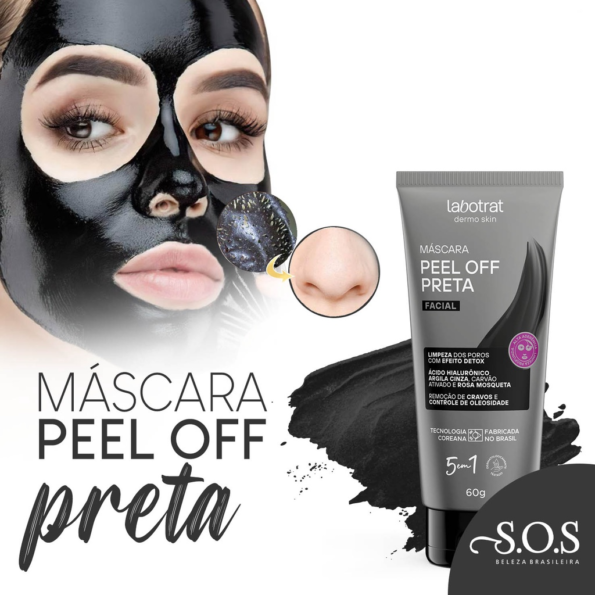 Mascara Facial Peel Off Preta Labotrat 5em 1 60g Promoç (2)