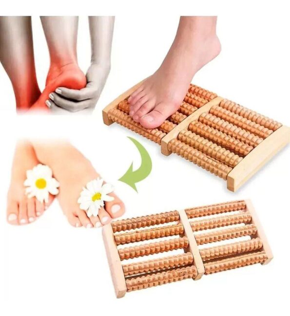Massageador Para Os Pés Massagem Dor Pé Rolo Madeira (5)