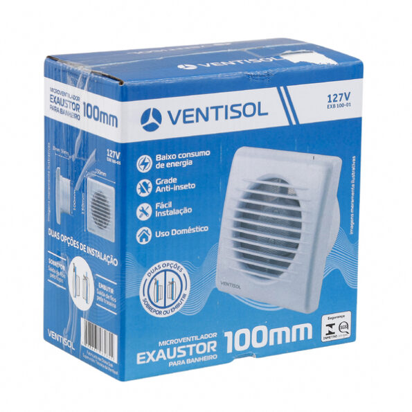 Microventilador Exaustor Para Banheiro 100mm (2)