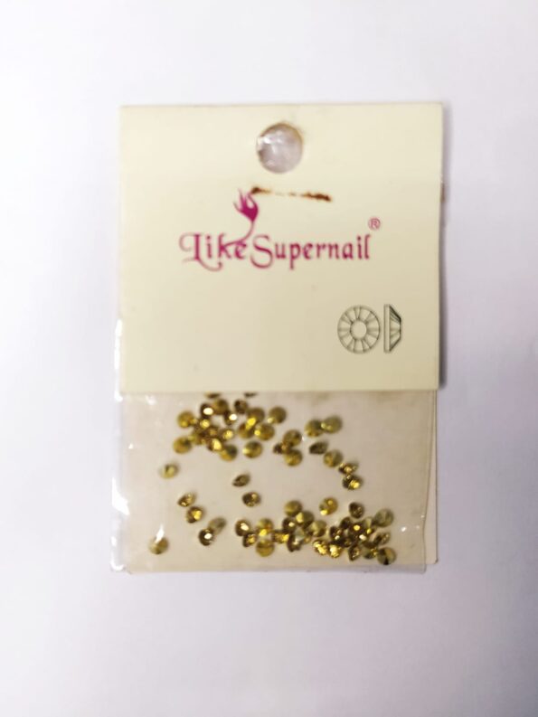 Pedrarias Like Supernail Decoração K80110 1pct – Cor ( Dourado ) (1)