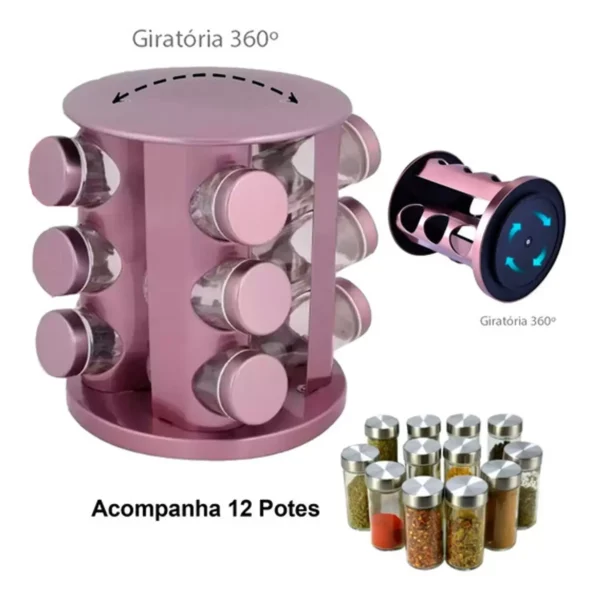 Porta Codimento Tempero Inox Giratorio Lilas 20cm 21bg-121 (4)