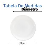 Prato Vidro Mont Blanc Redo Raso 28 Cm Opaline Vd44 (1)